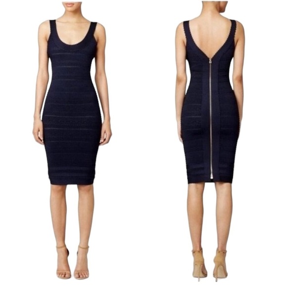 Hervé Léger Lilykate Bandage Dress in Pacific Blue Size M - Picture 1 of 12